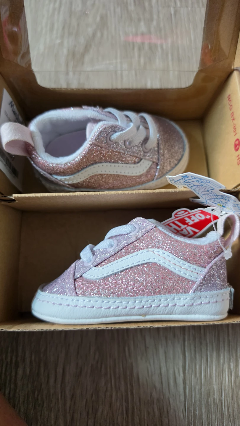 Vans Old Skool Crib Glitter Shoes Size 1.0 Infant - photo 3