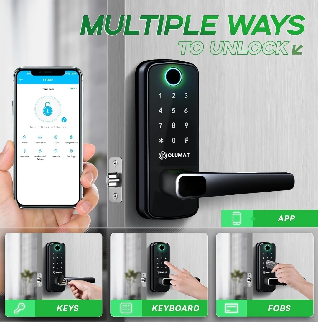 OLUMAT Smart Lock with Keypad and App Control - photo 3