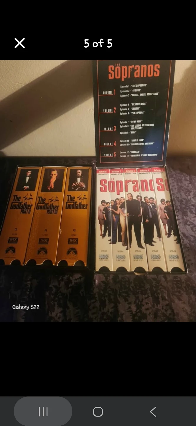 The Godfather  & The Sopranos 1st Season VHS