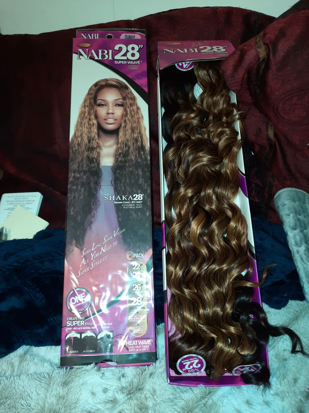 NWT Nabi Super Weave Synthetic Hair Extensions BROWN BLOND