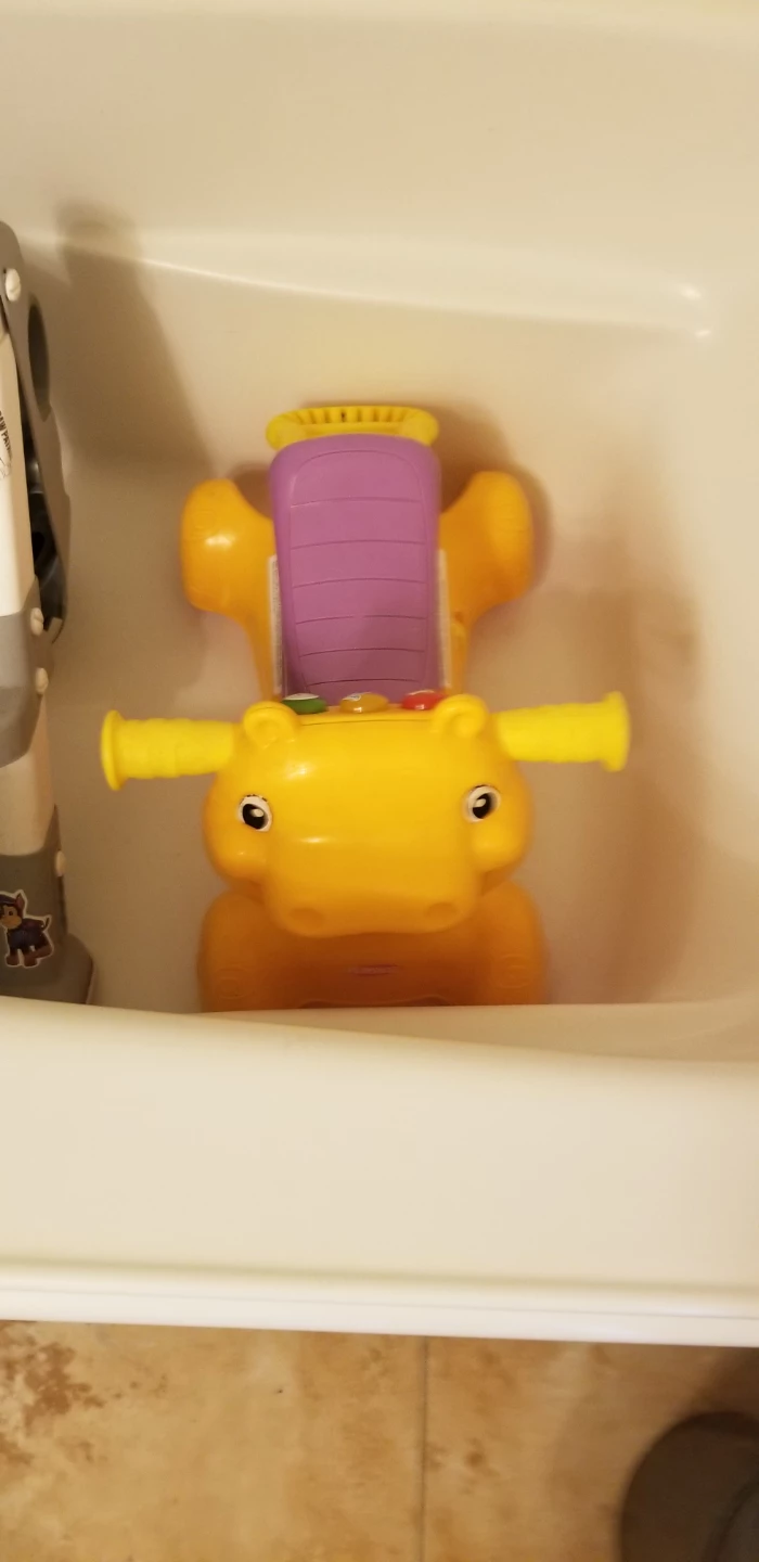 Yellow Hippo Ride-On Toy