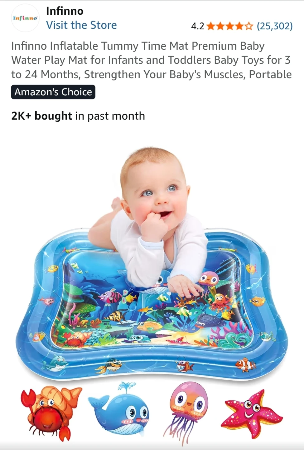 Infinno Inflatable Tummy Time Mat - photo 2