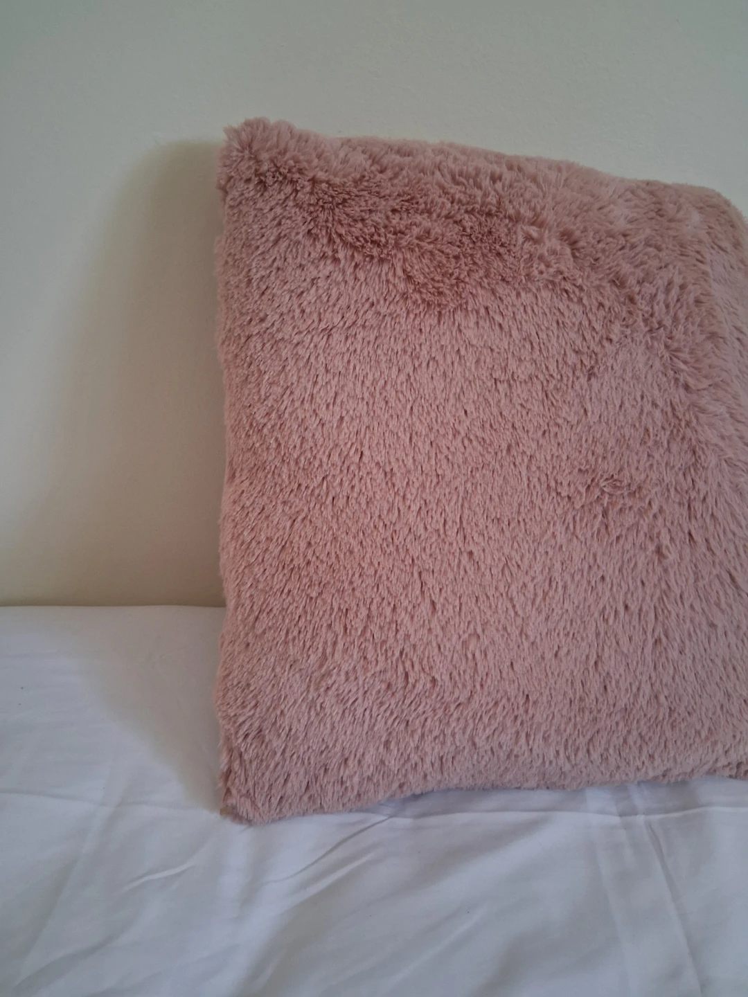 Pink Faux Fur Throw Pillow - photo 2