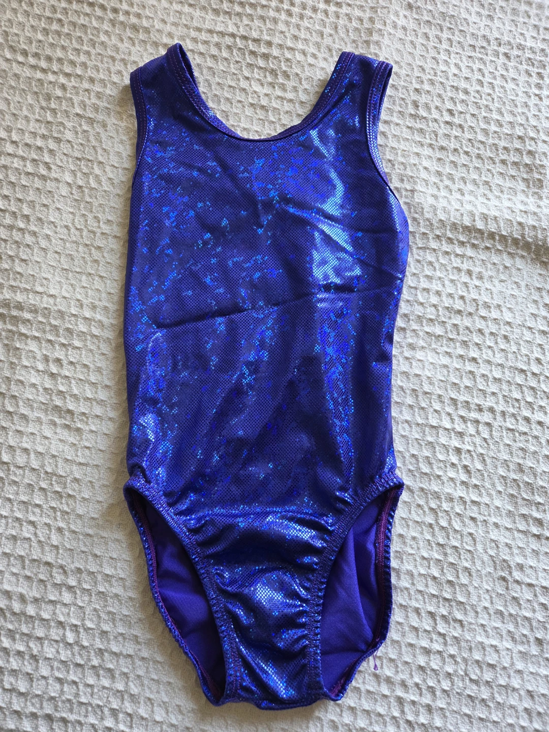 Girls Size 6 Youth Blue Twinkle Gymnastics/Dance Leotard
