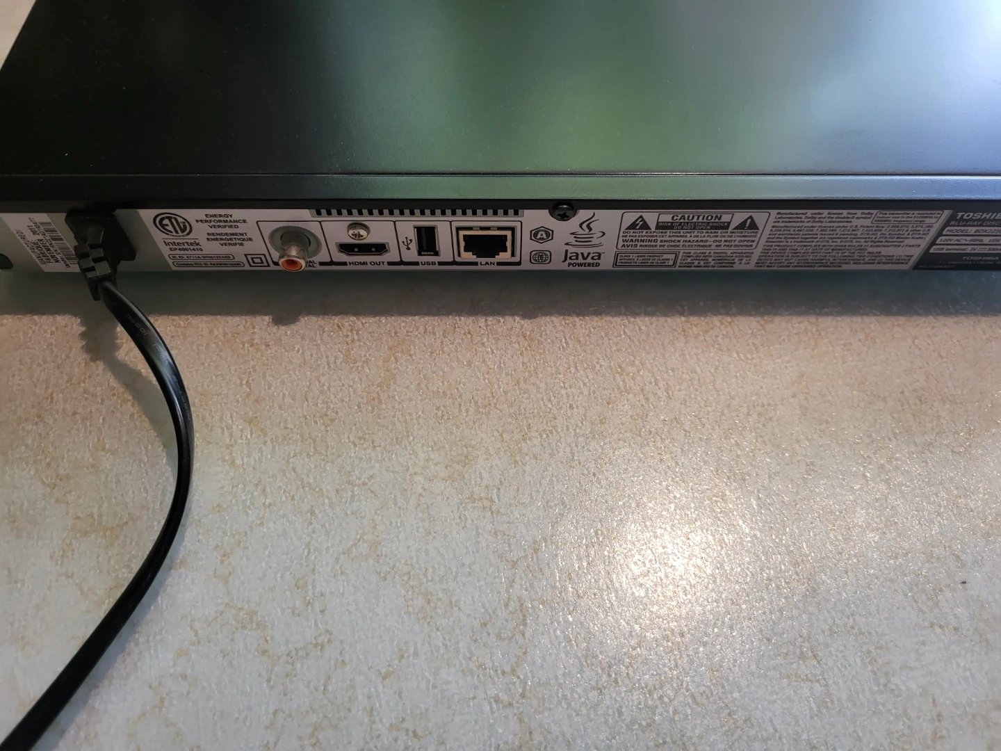Toshiba Blu-ray Disc Player - photo 2
