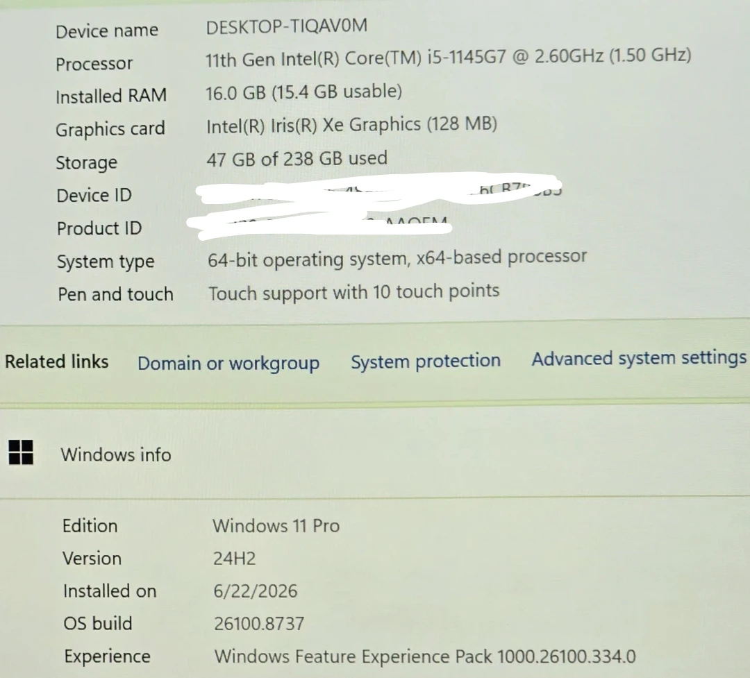 Dell Latitude 5420 with 14" touchscreen 16Gb Ram 256Gb SSD Win11 - photo 3