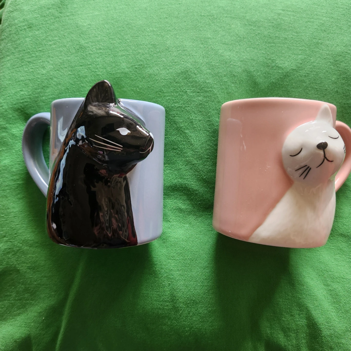 Pair of Cat Mugs - Pink and Blue - photo 5