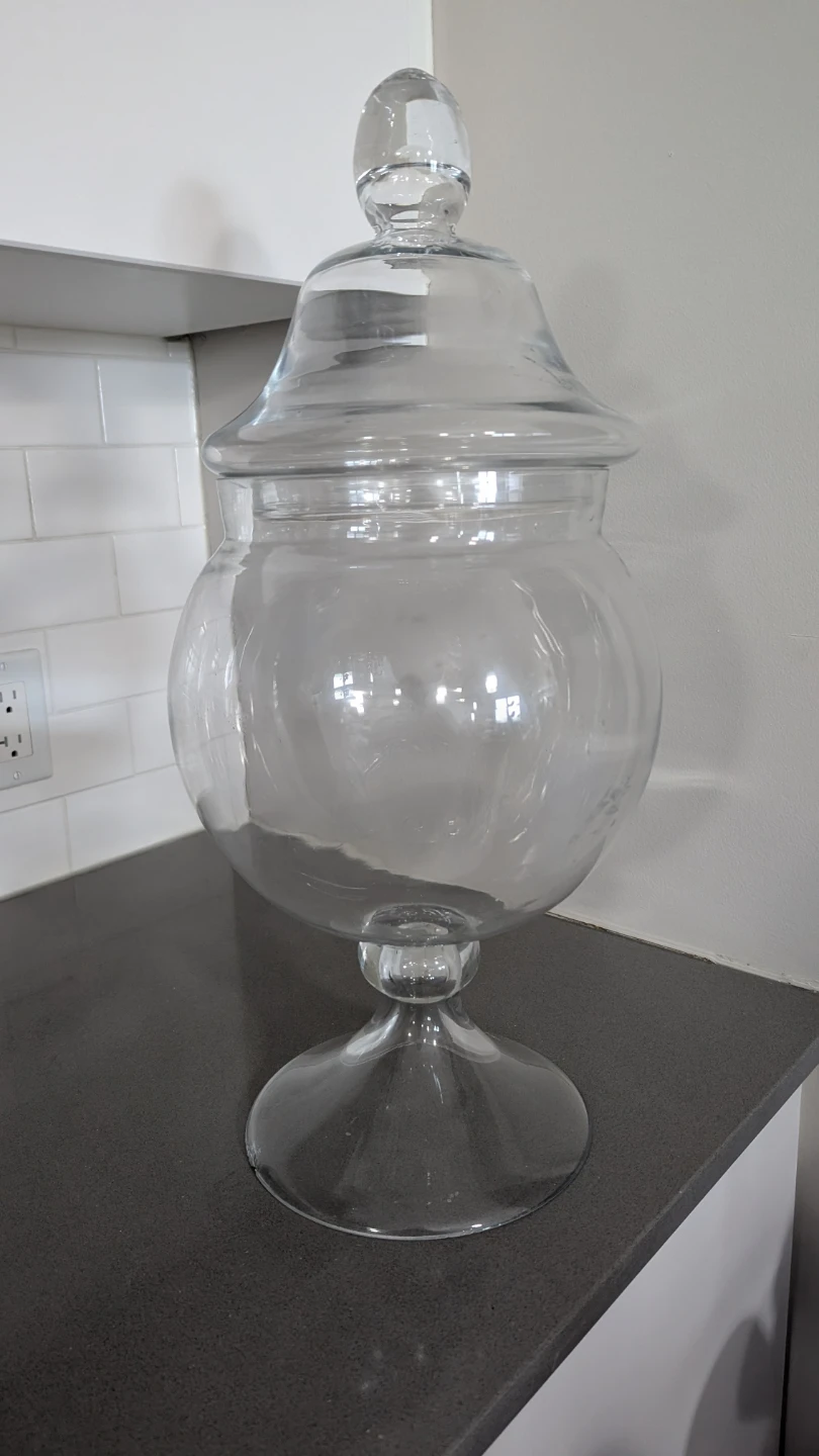 Large Glass Apothecary Jar with Lid