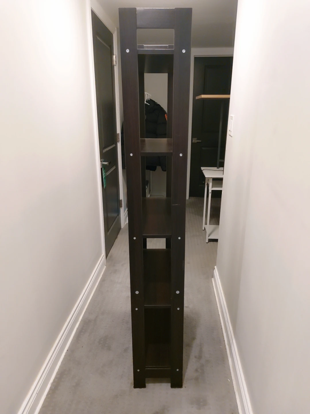 Dark Brown Ladder Bookshelf - photo 3