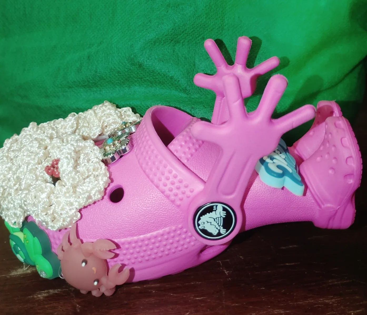 Pink Crocs Doll  with Jibbitz and Crochet Detail - photo 5