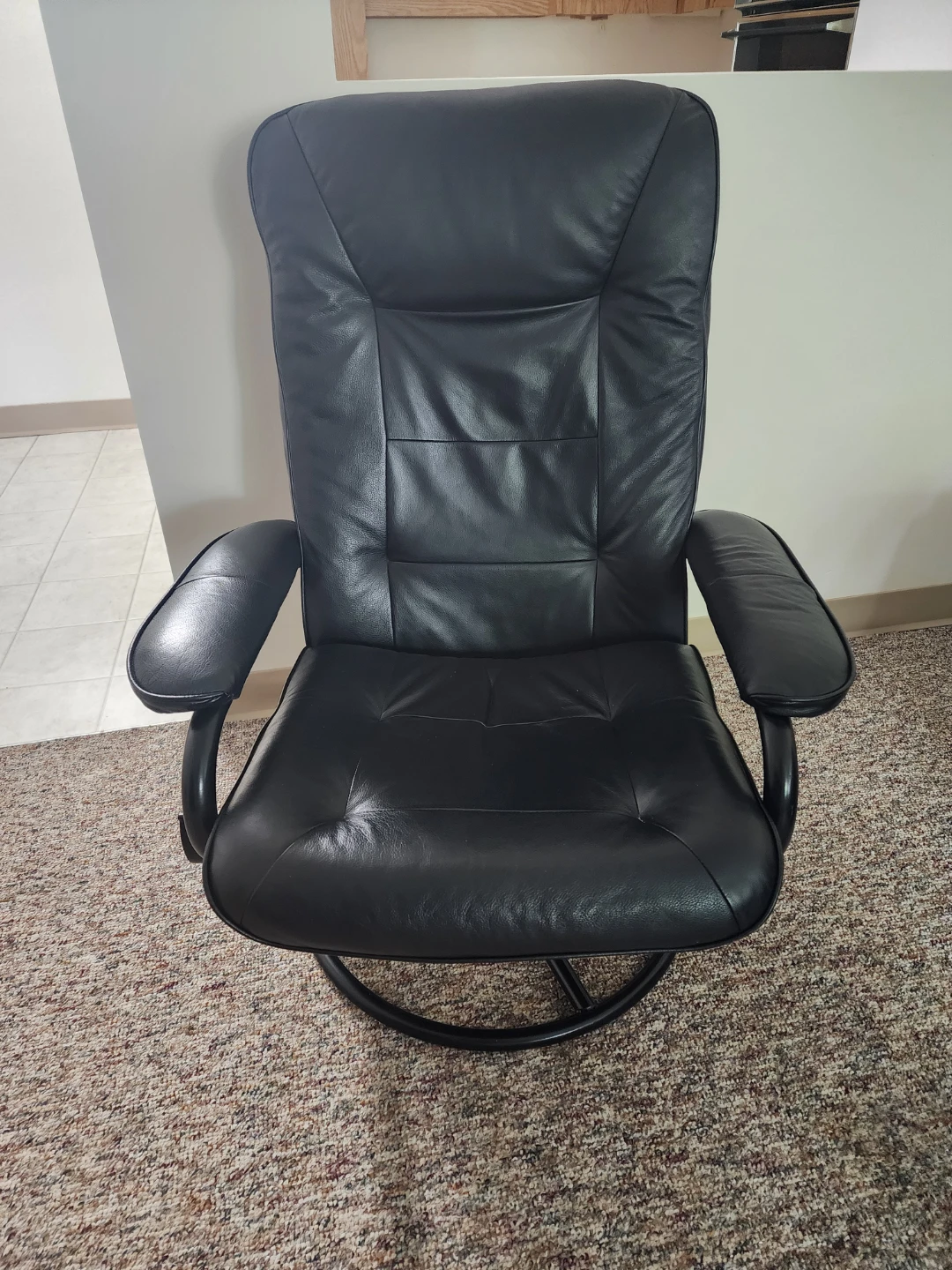 Black Faux Leather  Chair