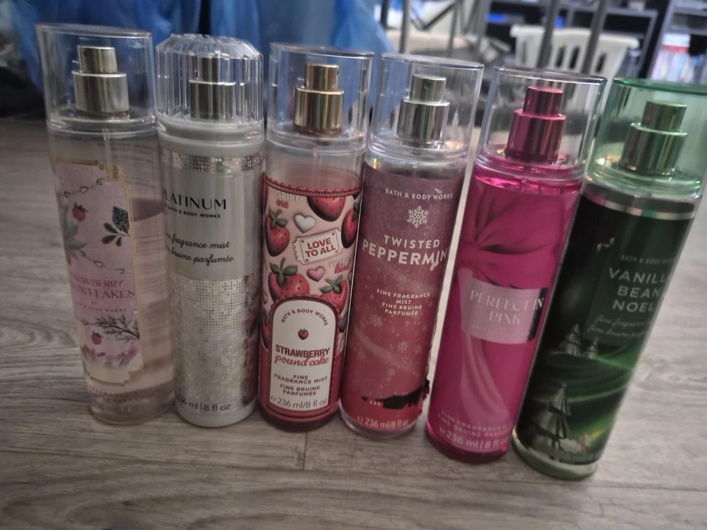 Bath & Body Works Fine Fragrance Mist Lot (5) - 8 oz Bottles