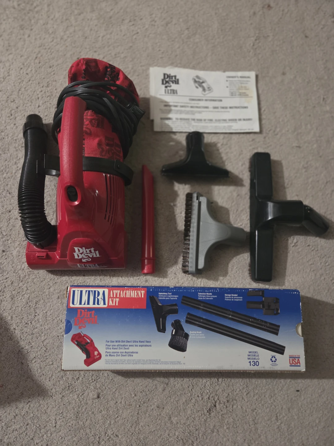 Dirt Devil Ultra High Suction Handheld Vacuum + Attachment Kit