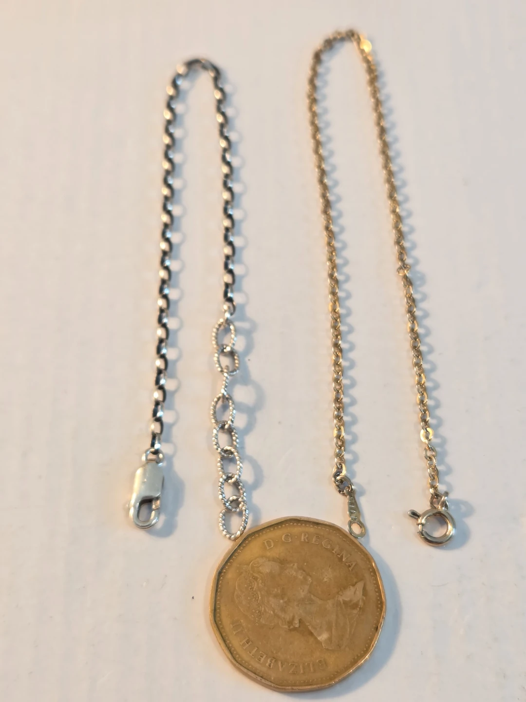 2 bracelets gold and sterling silver  and sterling silver - photo 4