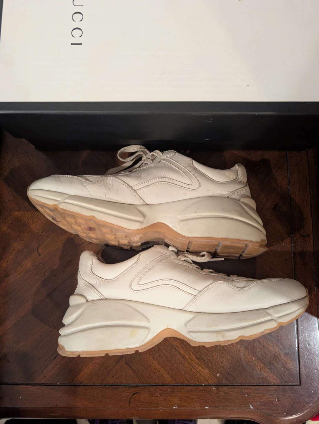 Gucci Rhyton Rainbow Logo Sneakers size 38  size 8 - photo 5