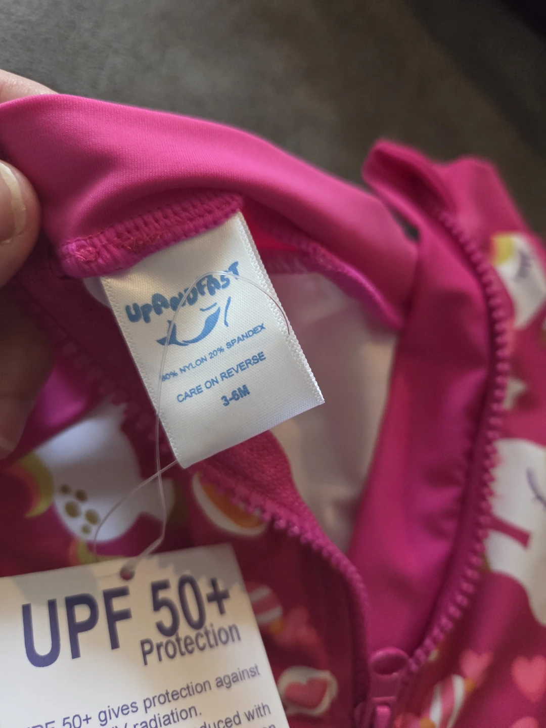 UPF 50+ Baby Girl Swimsuit with Sun Hat - Candy Pony - photo 2