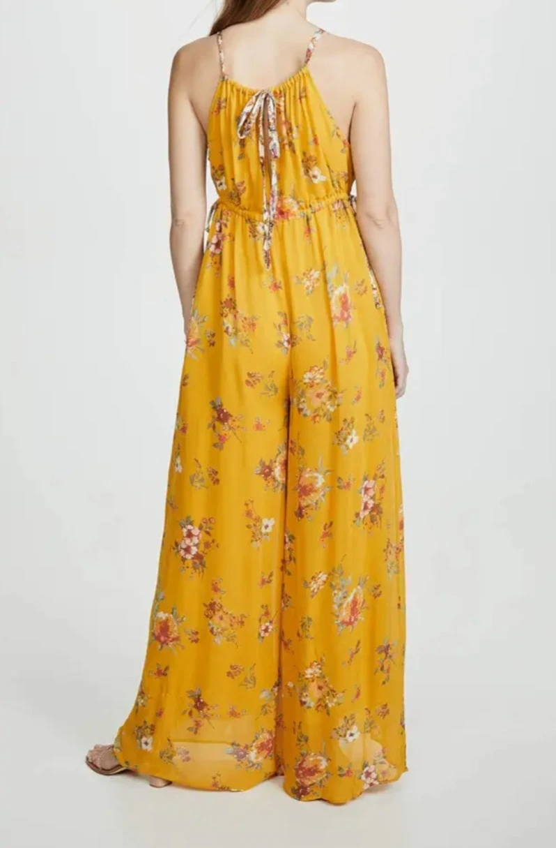 Brand New Mustard Yellow Floral Jumpsuit - photo 3