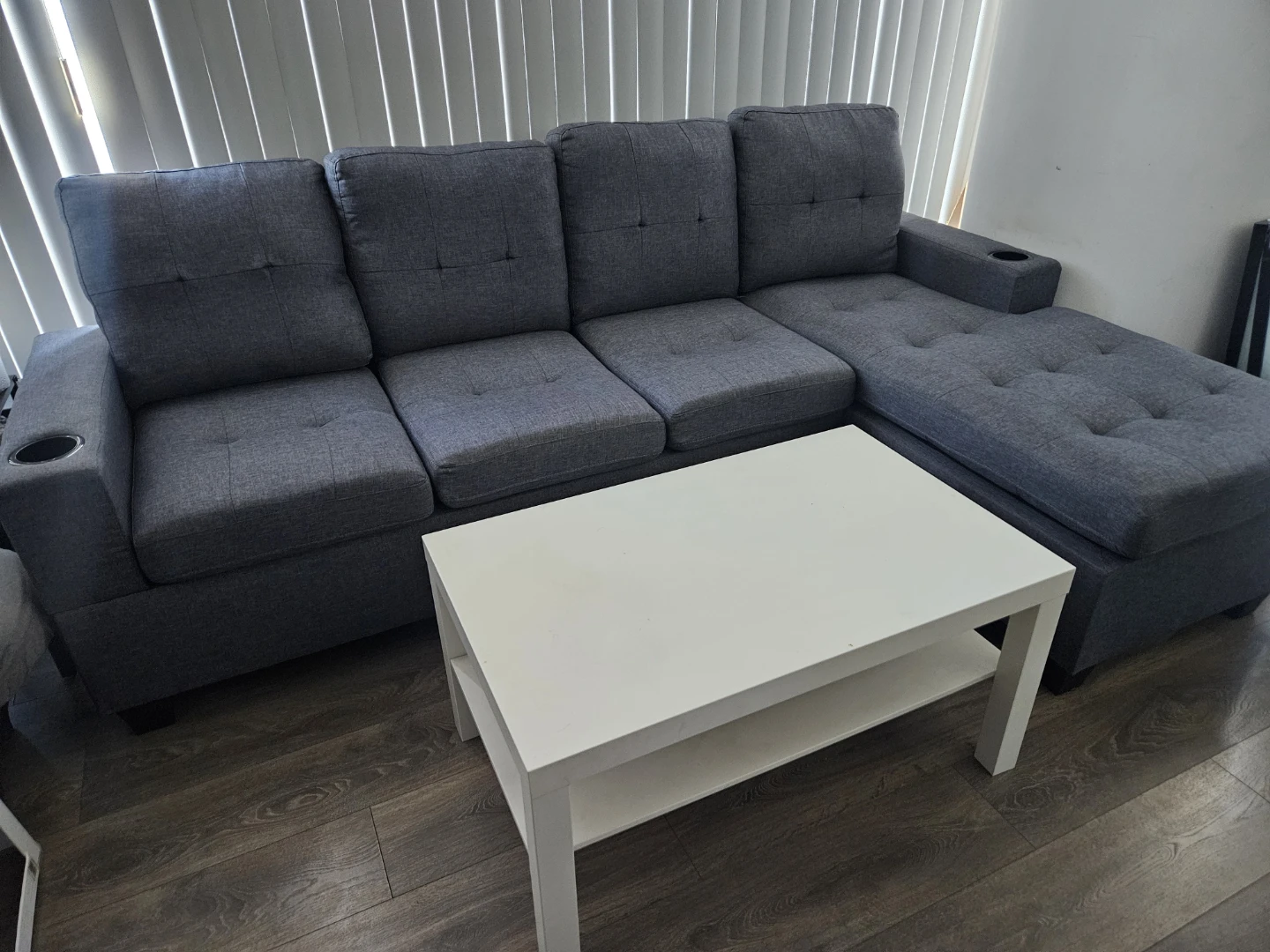 Grey Sectional Sofa with Chaise