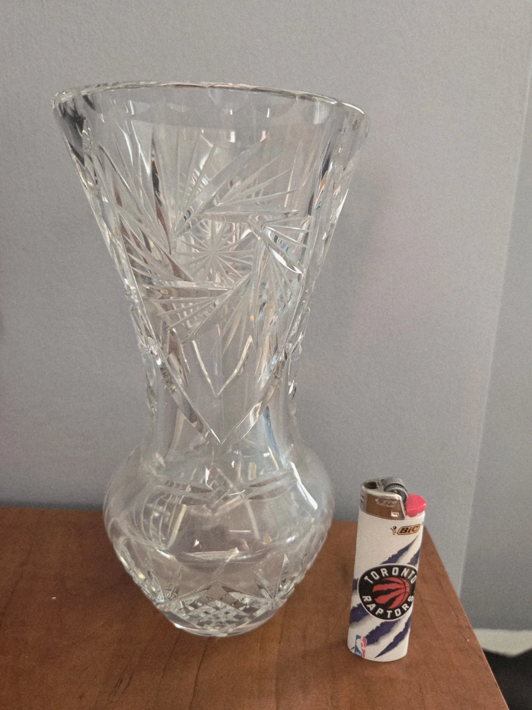 Pinwheel Crystal Cut Glass Vase - photo 2