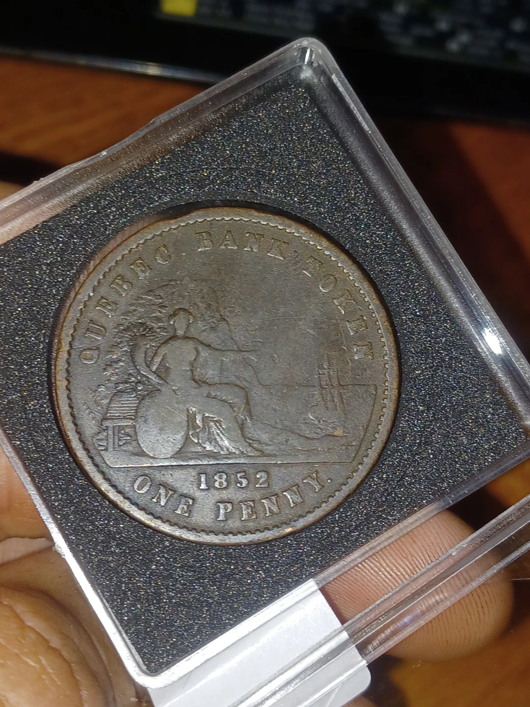 1852 Quebec Bank Token - One Penny