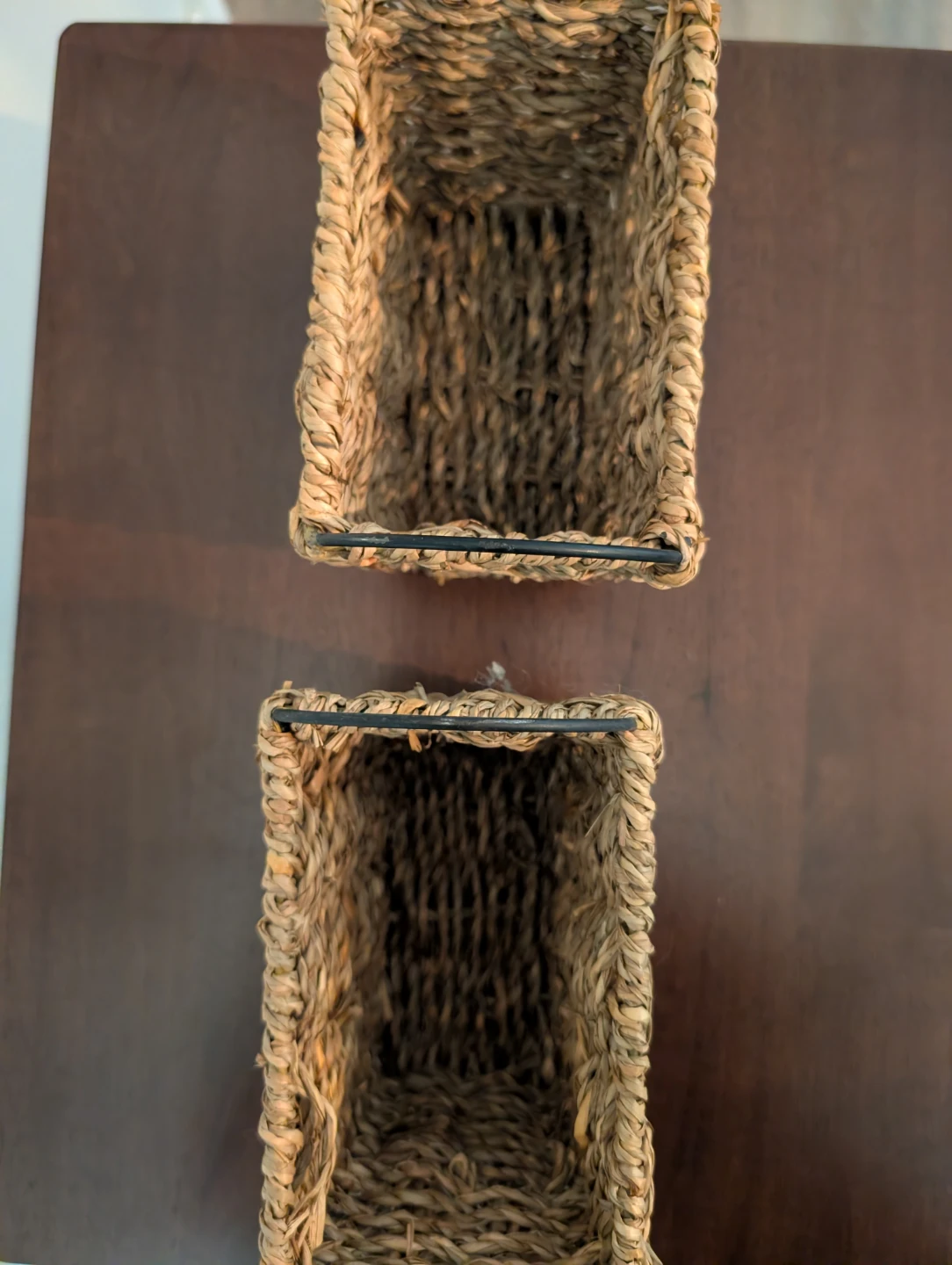 Woven Storage Baskets with Handles (Set of 2) - photo 2