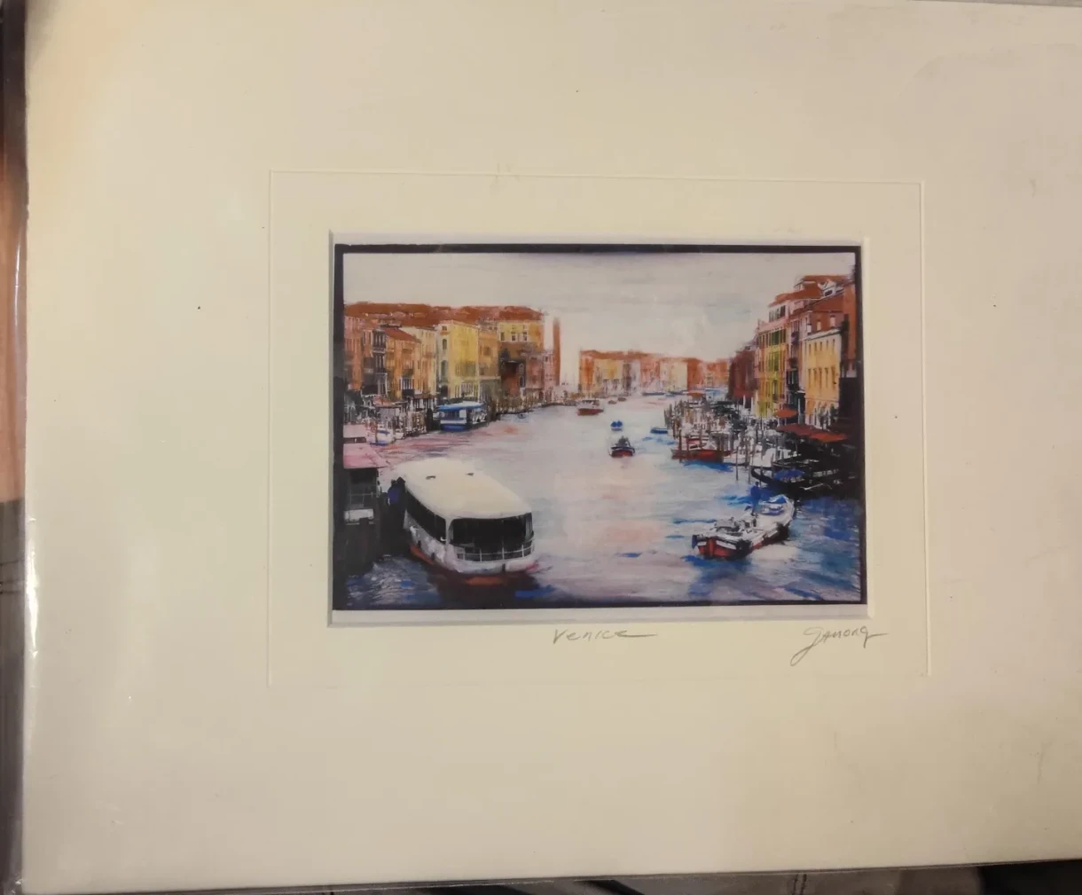 Venice Painting Print with Signature
