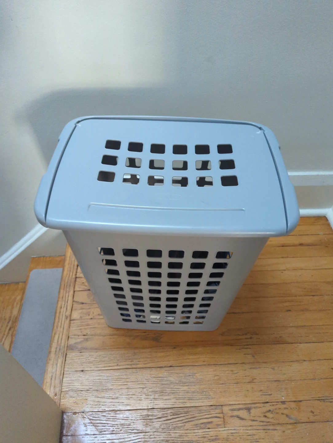 Light Blue Laundry Basket with Lid
