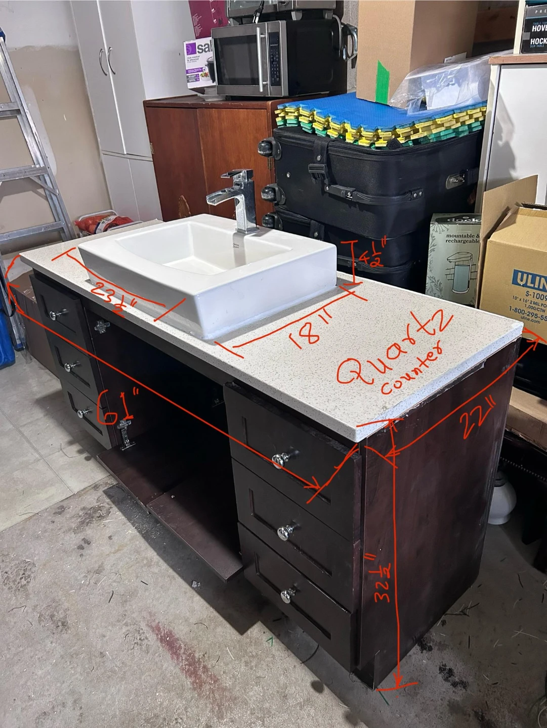 Bathroom Vanity with Sink and Faucet