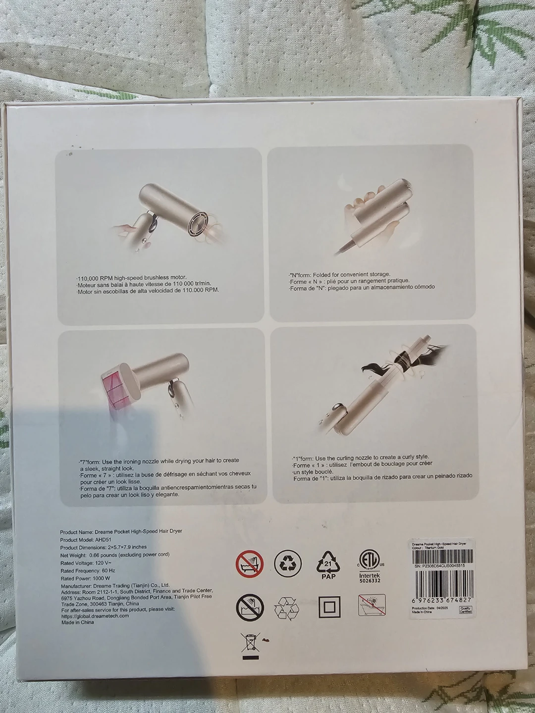 Dreame Pocket High-Speed Hair Dryer - photo 3
