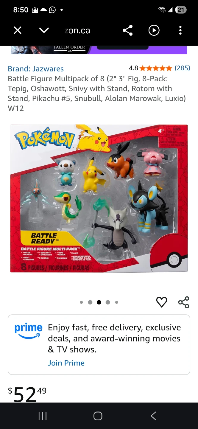 Jazwares Pokémon Battle Figure Multipack of 8 - photo 2