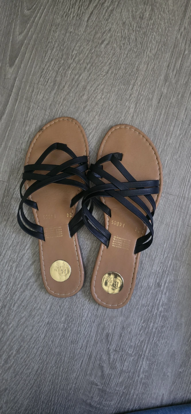 Black strappy flat sandals - photo 3