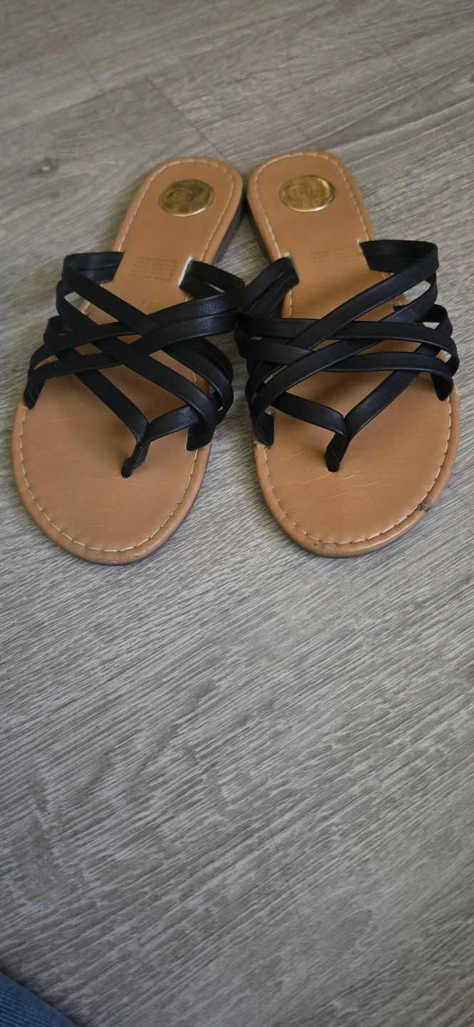 Black strappy flat sandals - photo 4