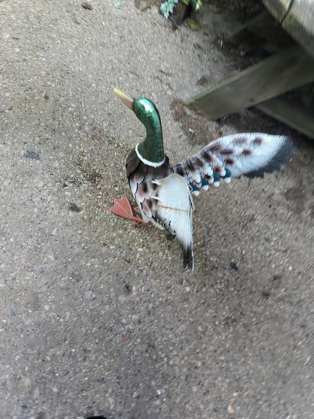 Decorative Mallard Duck Figurine Metal full size