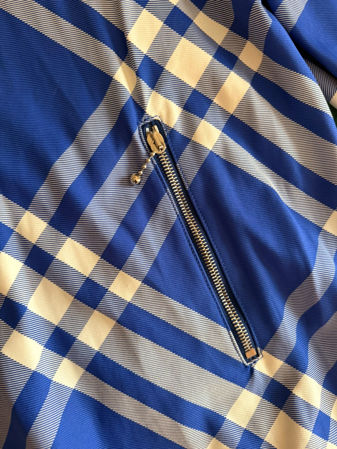 Burberry Blue Plaid Hooded Jacket - Size M - photo 3
