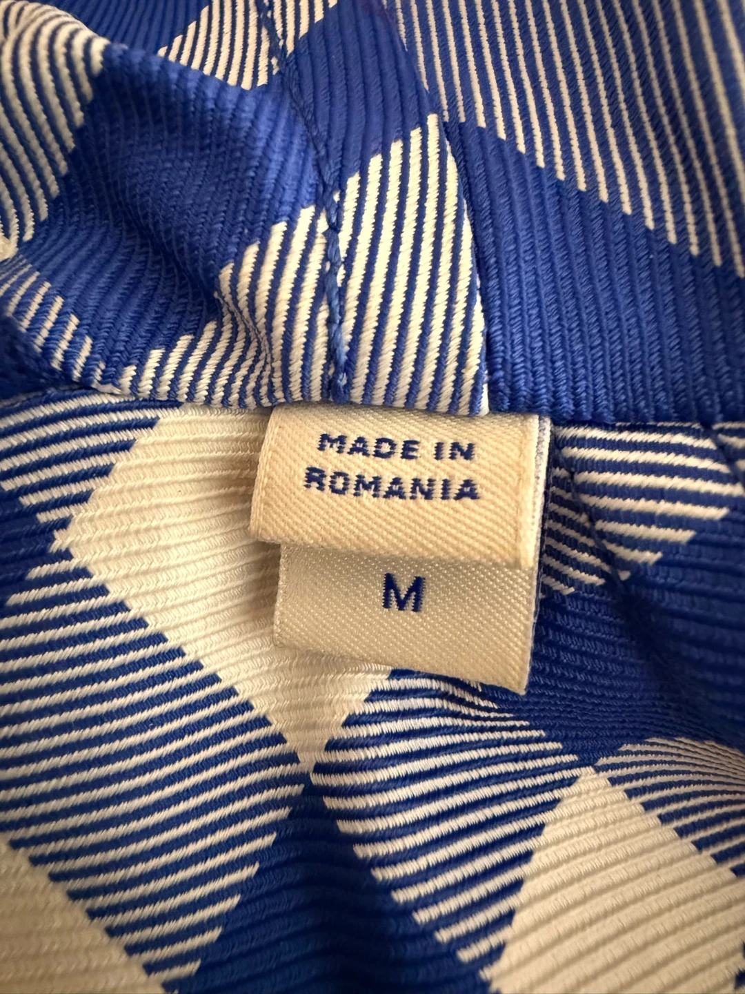 Burberry Blue Plaid Hooded Jacket - Size M - photo 5