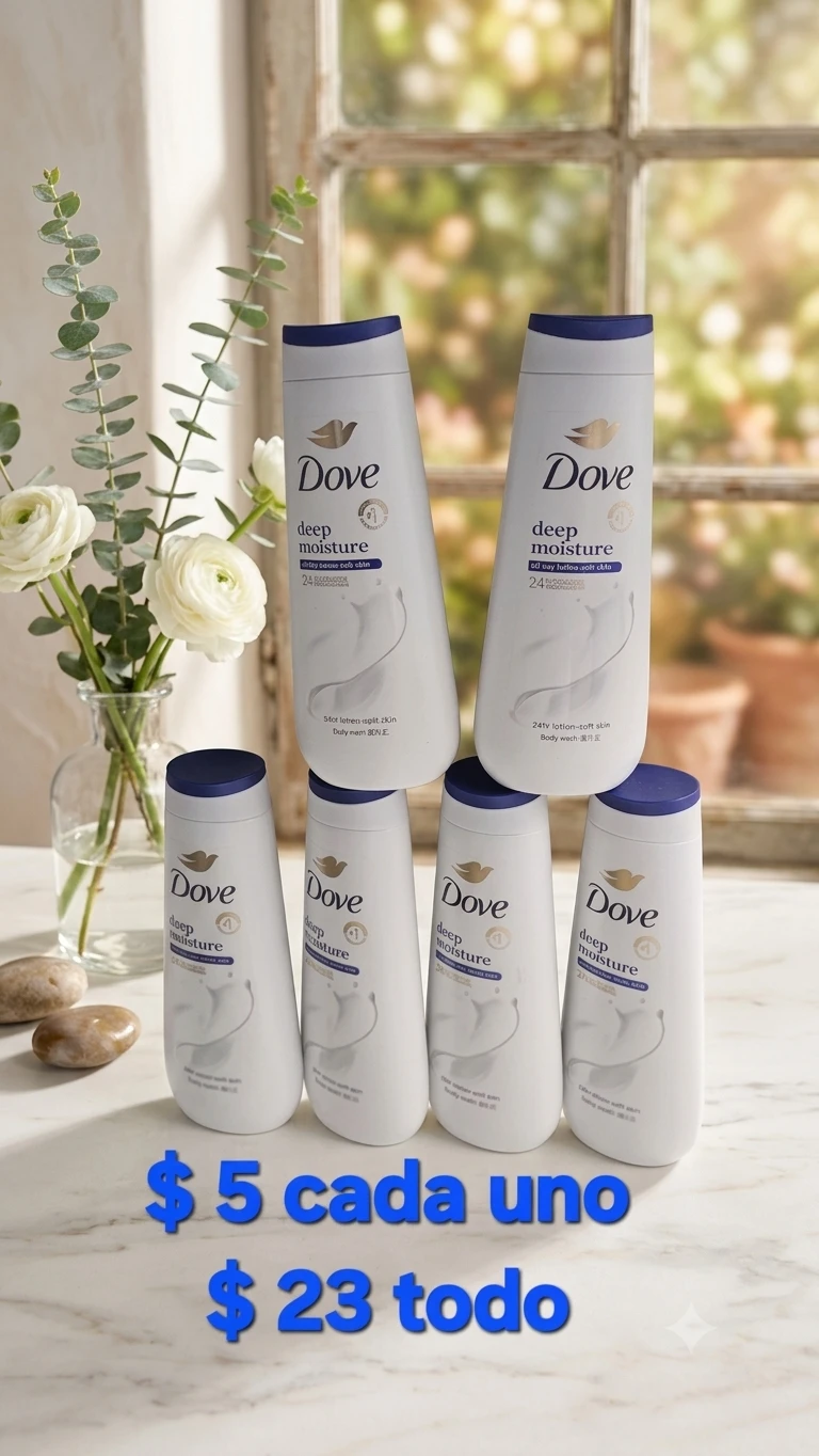 Dove Deep Moisture Body Wash (Pack of 6)