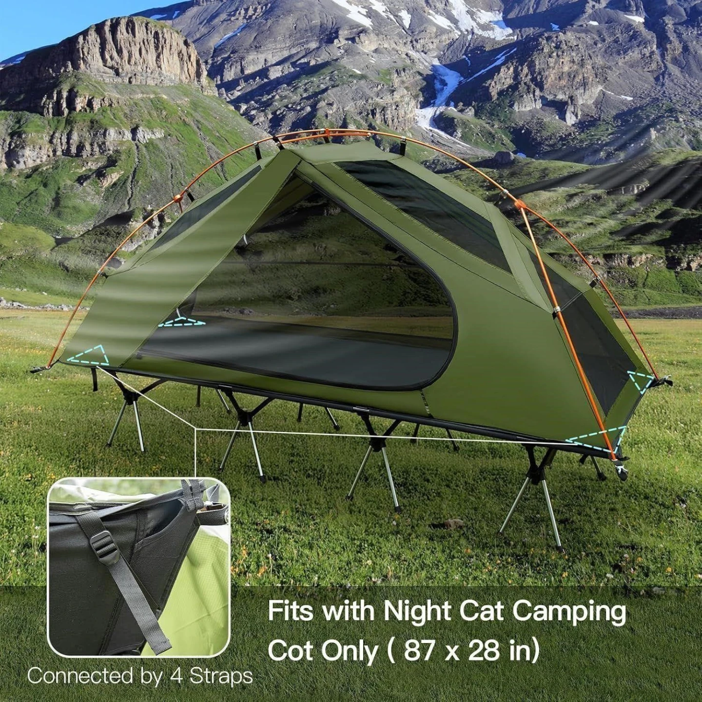 Night Cat Camping Cot Tent Combo - photo 4