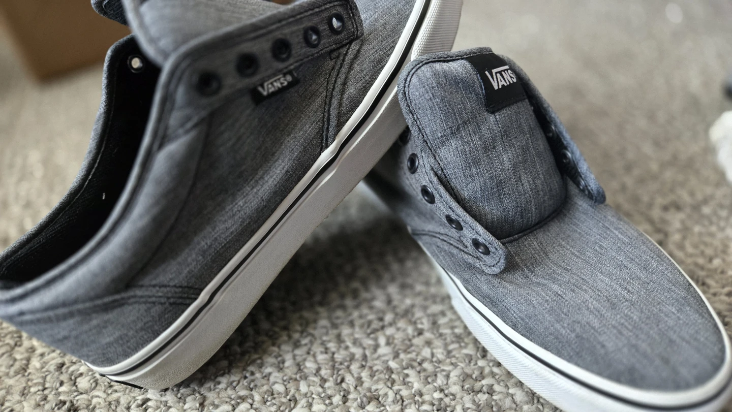 Vans Gray Canvas Low Top Sneakers