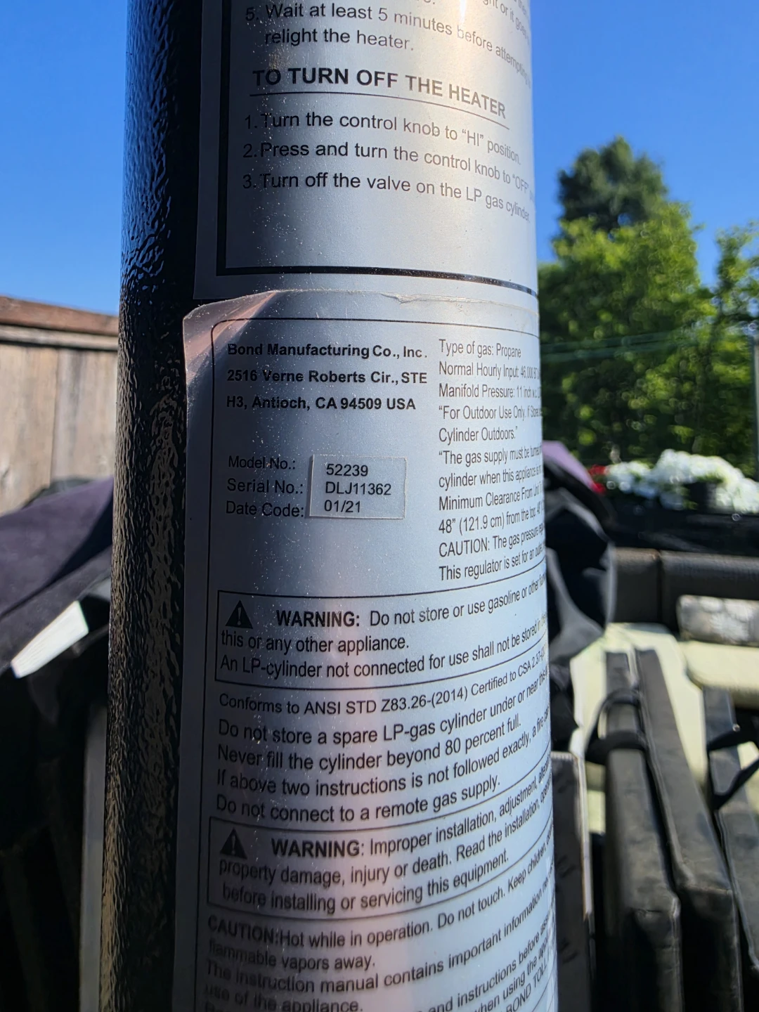 Outdoor Propane Patio Heater - photo 3