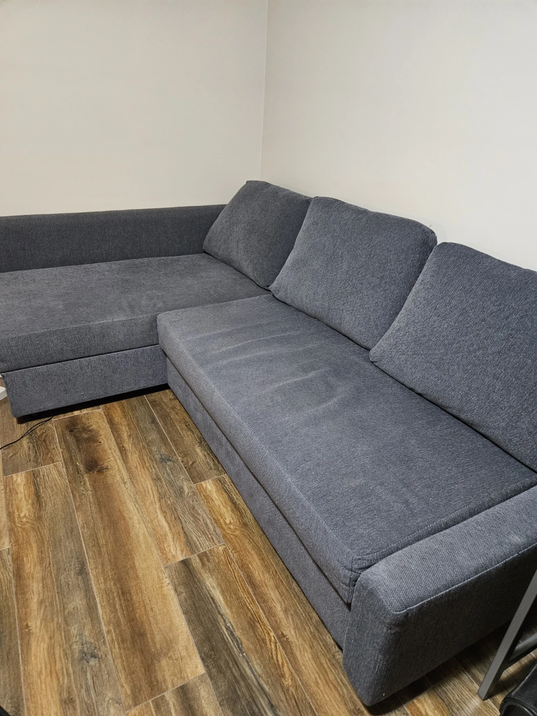 Grey Sectional Sofa Bed with Storage - photo 2