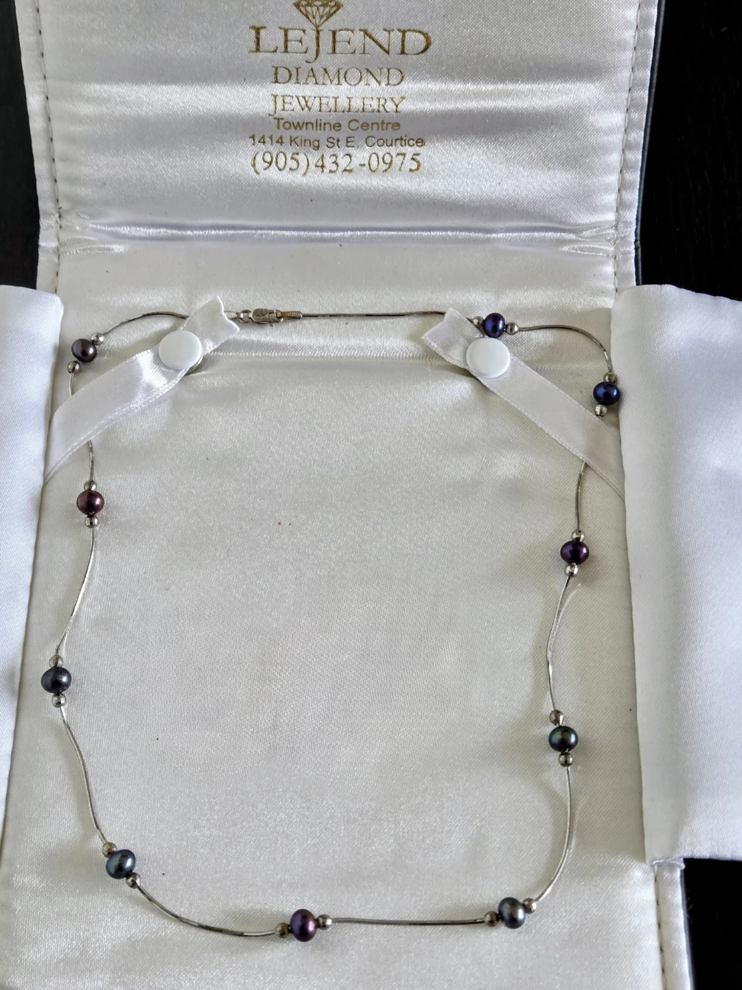Vintage Technigold Italian 10kt. Gold Peacock Pearl Necklace