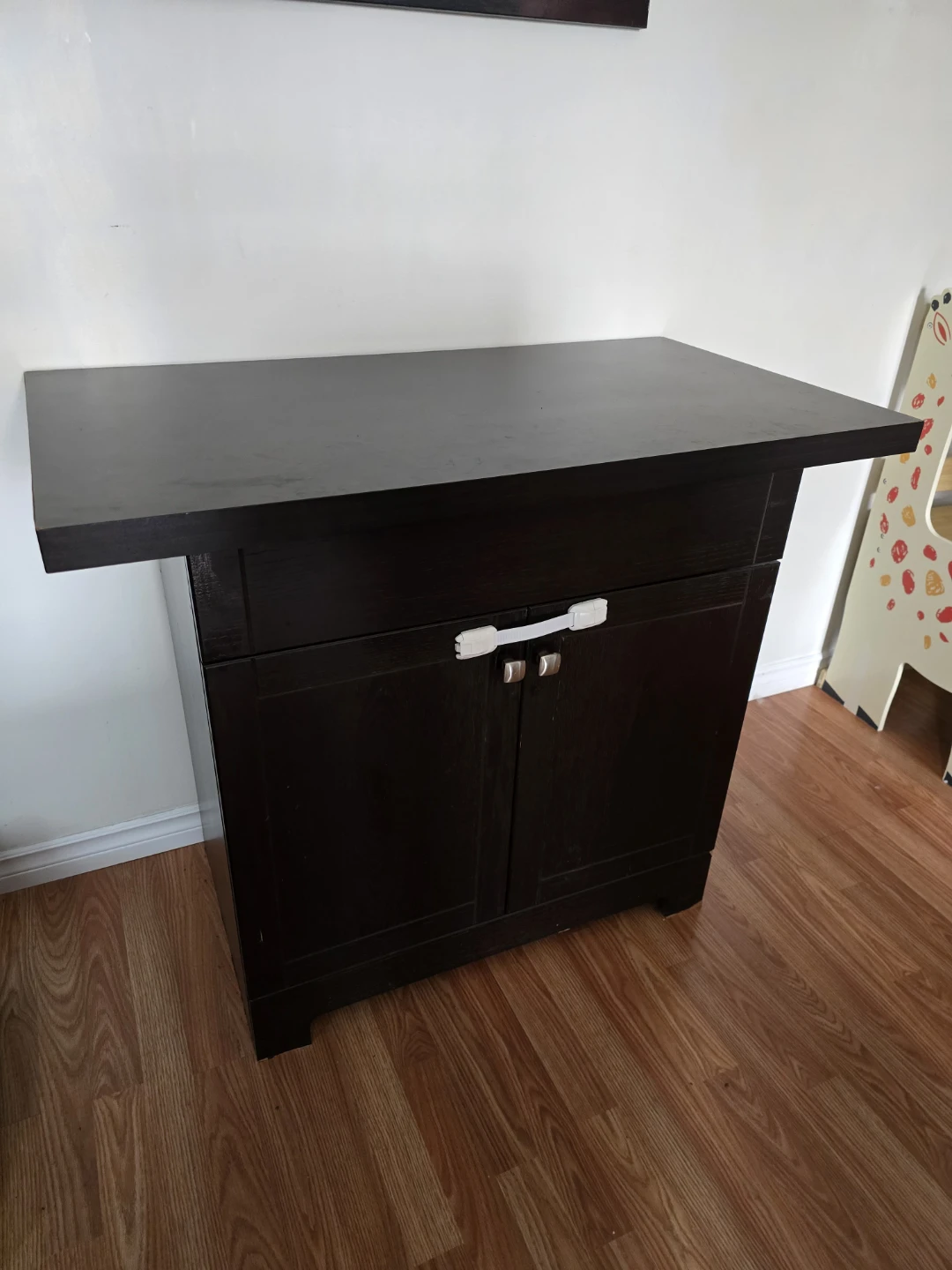 Dark Brown Two-Door Cabinet
