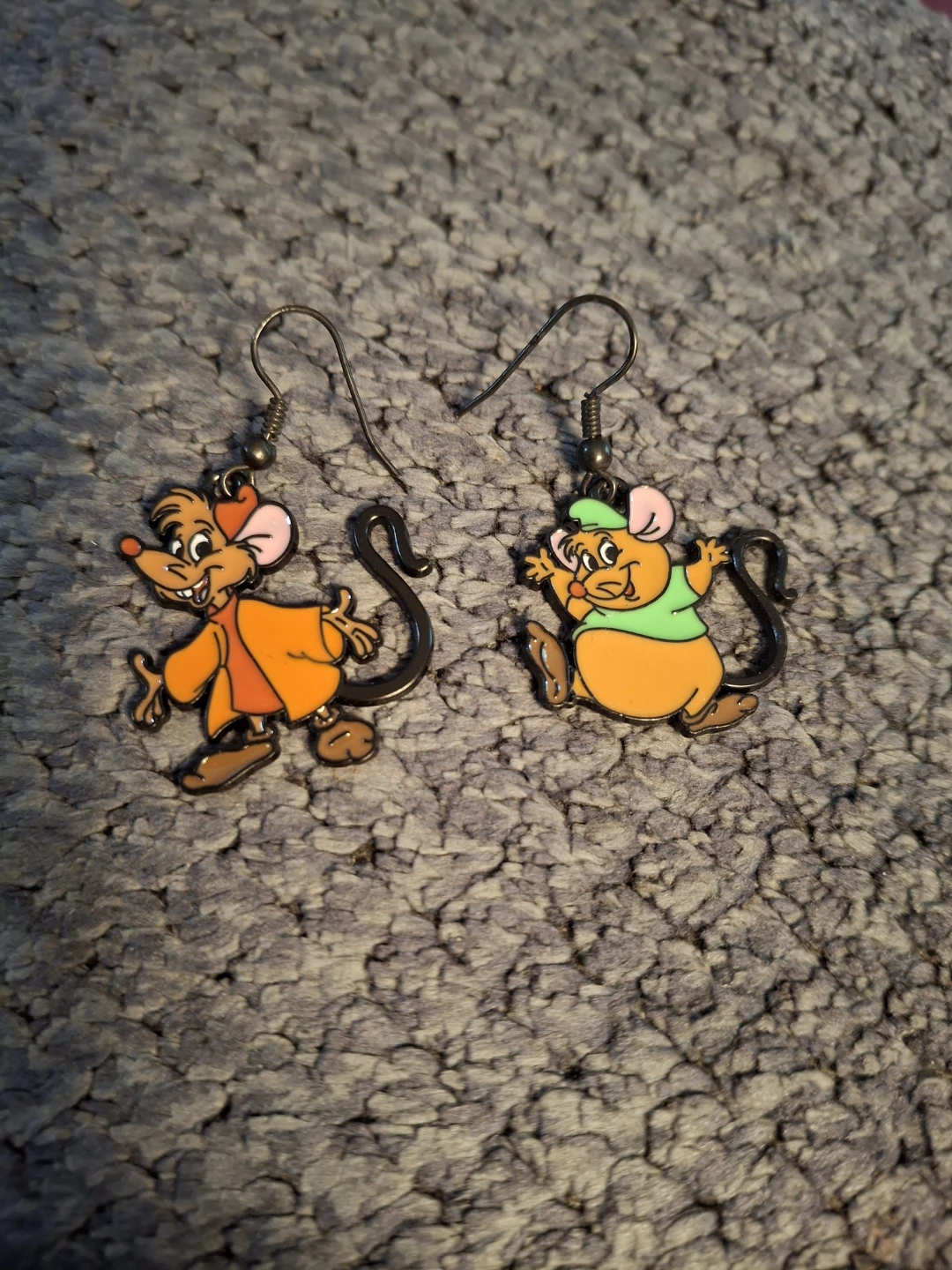 Cinderella Mice Jaq and Gus Earrings