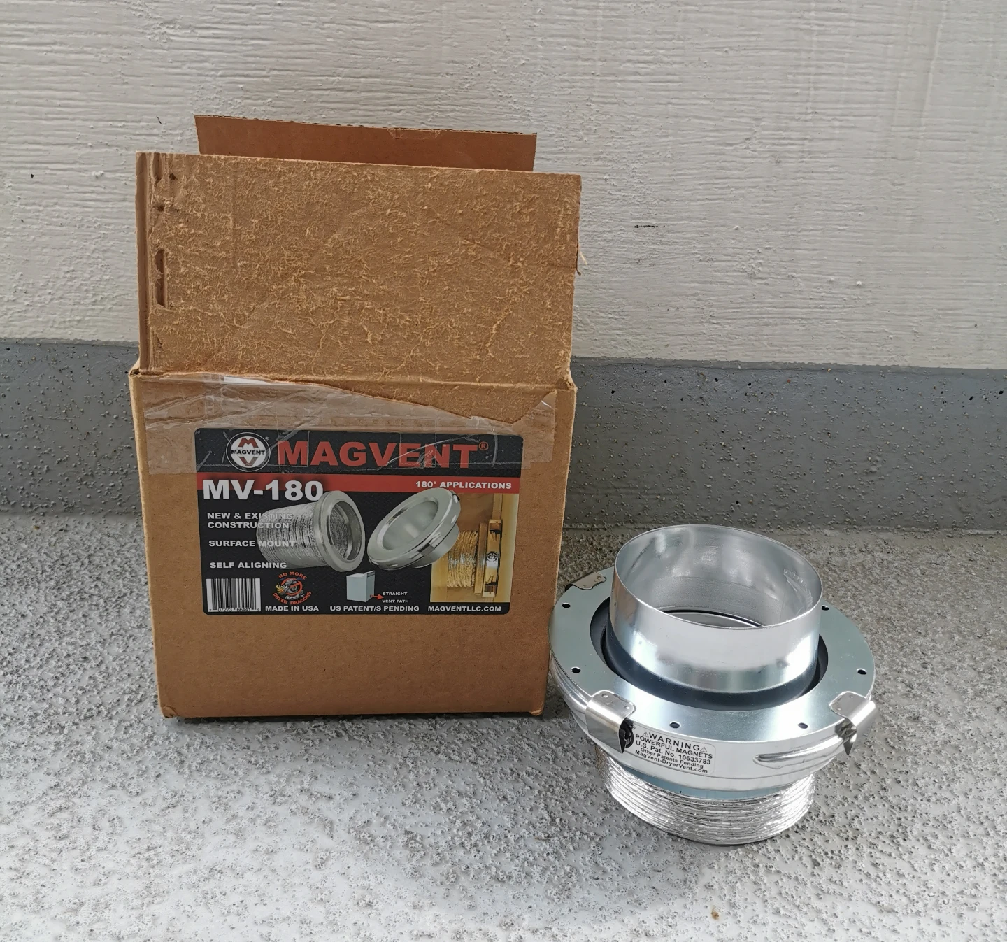 MagVent MV-180 Magnetic Dryer Vent Connector