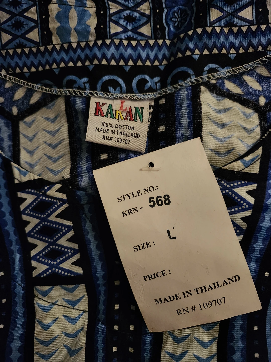 NEW Dashiki Shirt Top Black Blue white Small M 4 6 8 blouse ⚽️ - photo 2