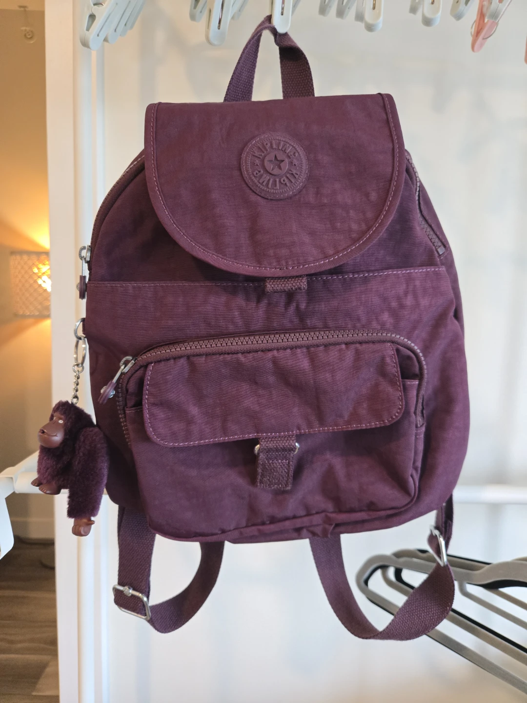 Kipling Backpack with Monkey Keychain
