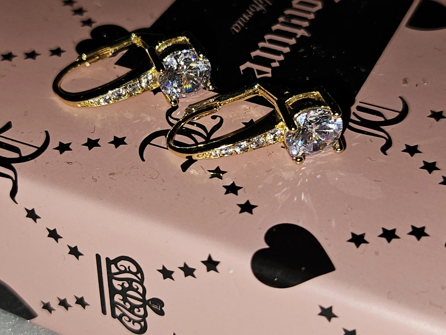 Juicy Couture Gold Tone Heart Charm Necklace & Earrings Set - photo 5