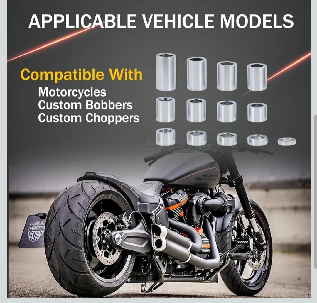 Motorcycle Axle Spacers - Assorted Sizes - photo 2