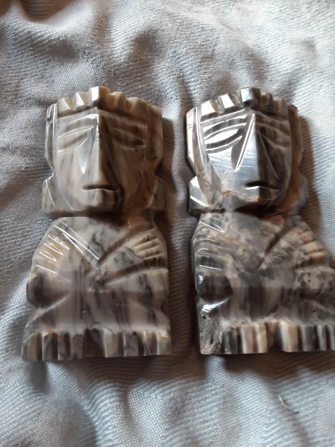 Marble Carved bookends - Set of 2