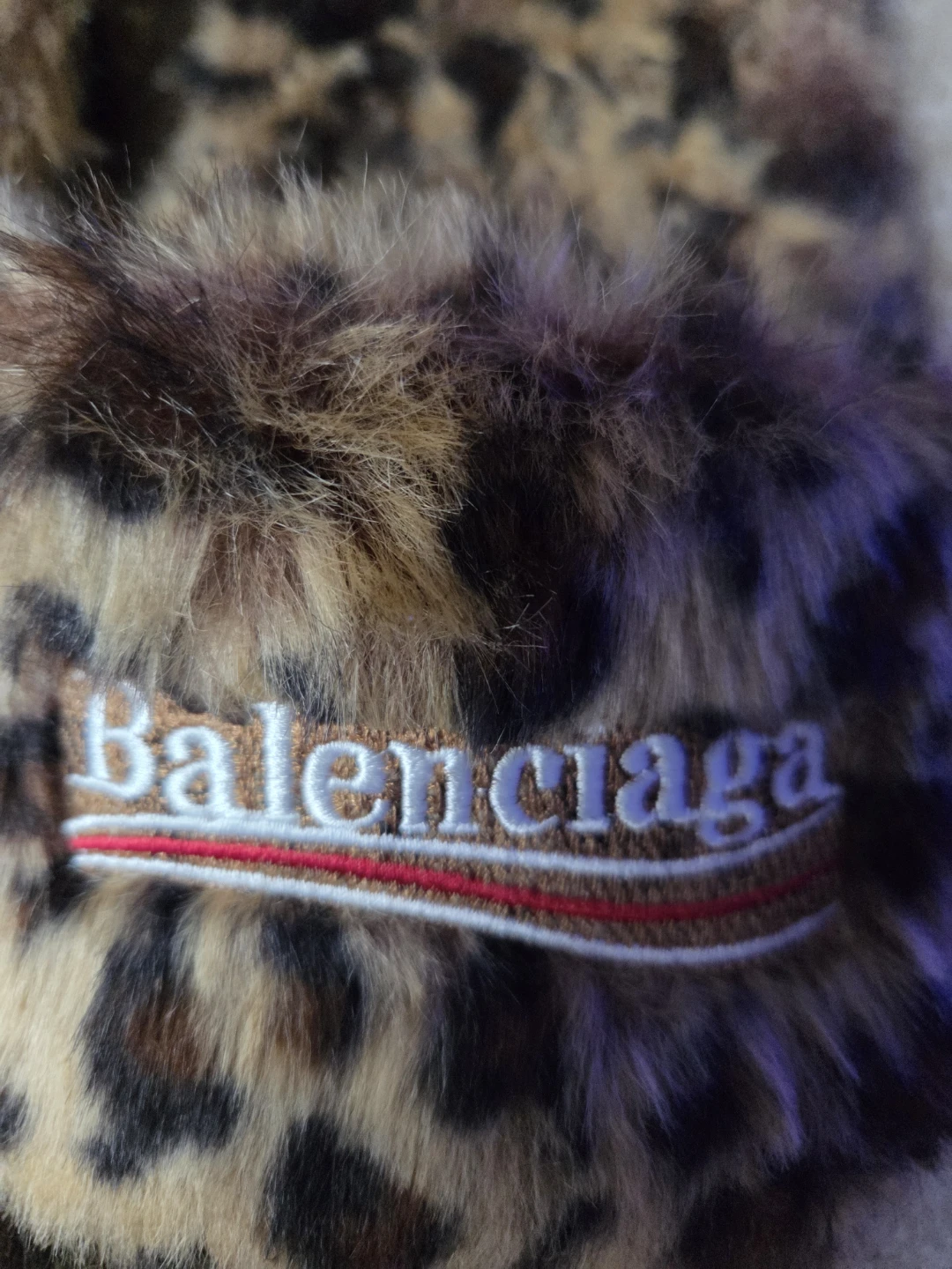 Balenciaga Leopard Print Faux Fur Slides - photo 2